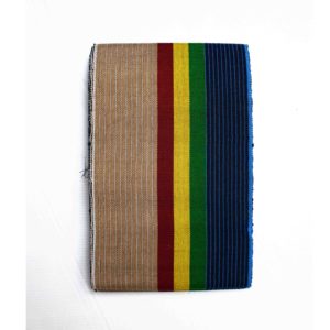 Aso Oke Etu Sanyan + Flag 100214 Multicolored stripes