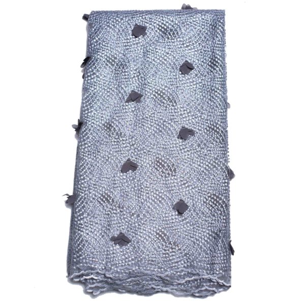 flower net lace (100616) grey